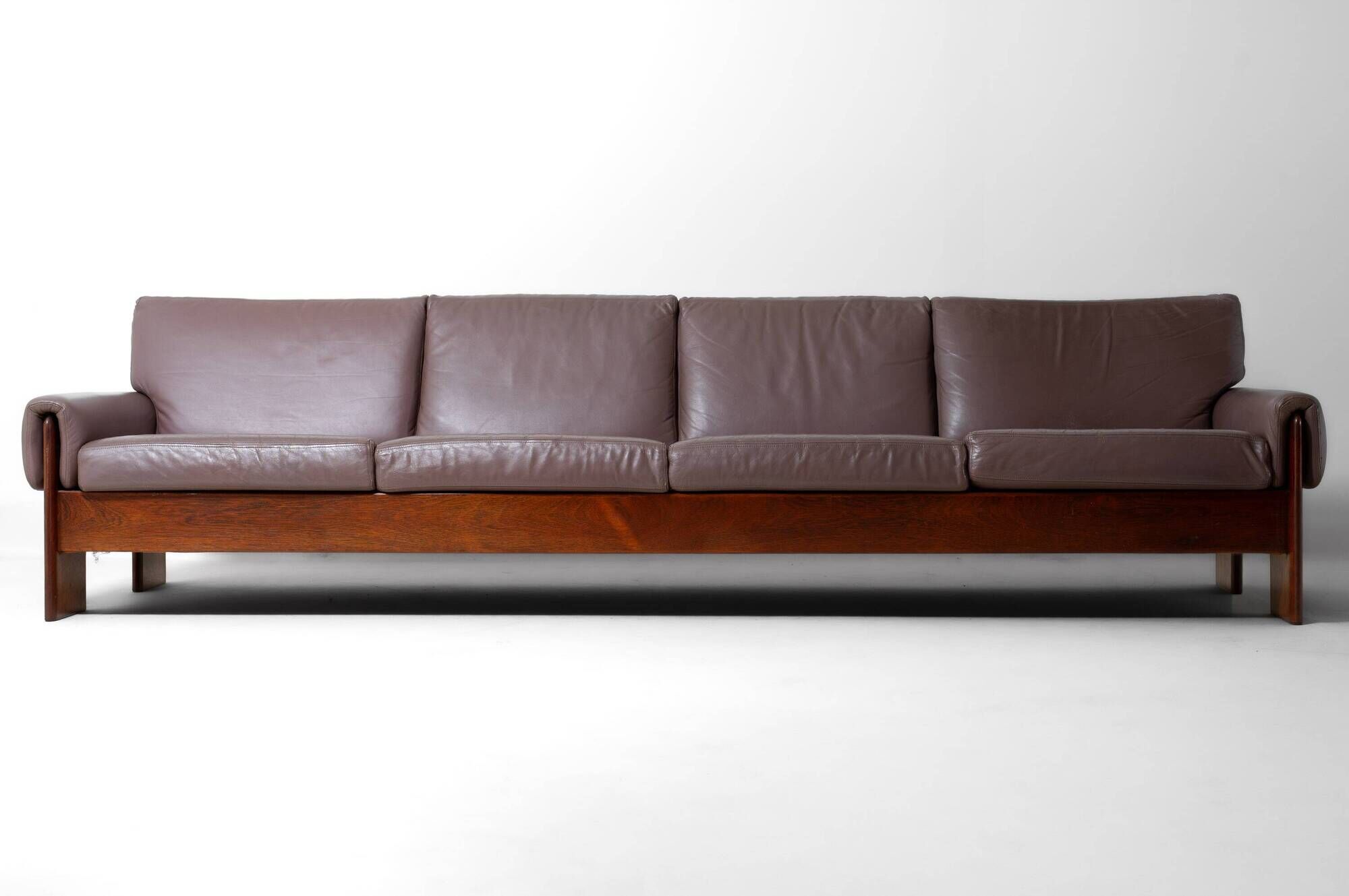 Wide minimalist loft sofa, Italy 1970s
