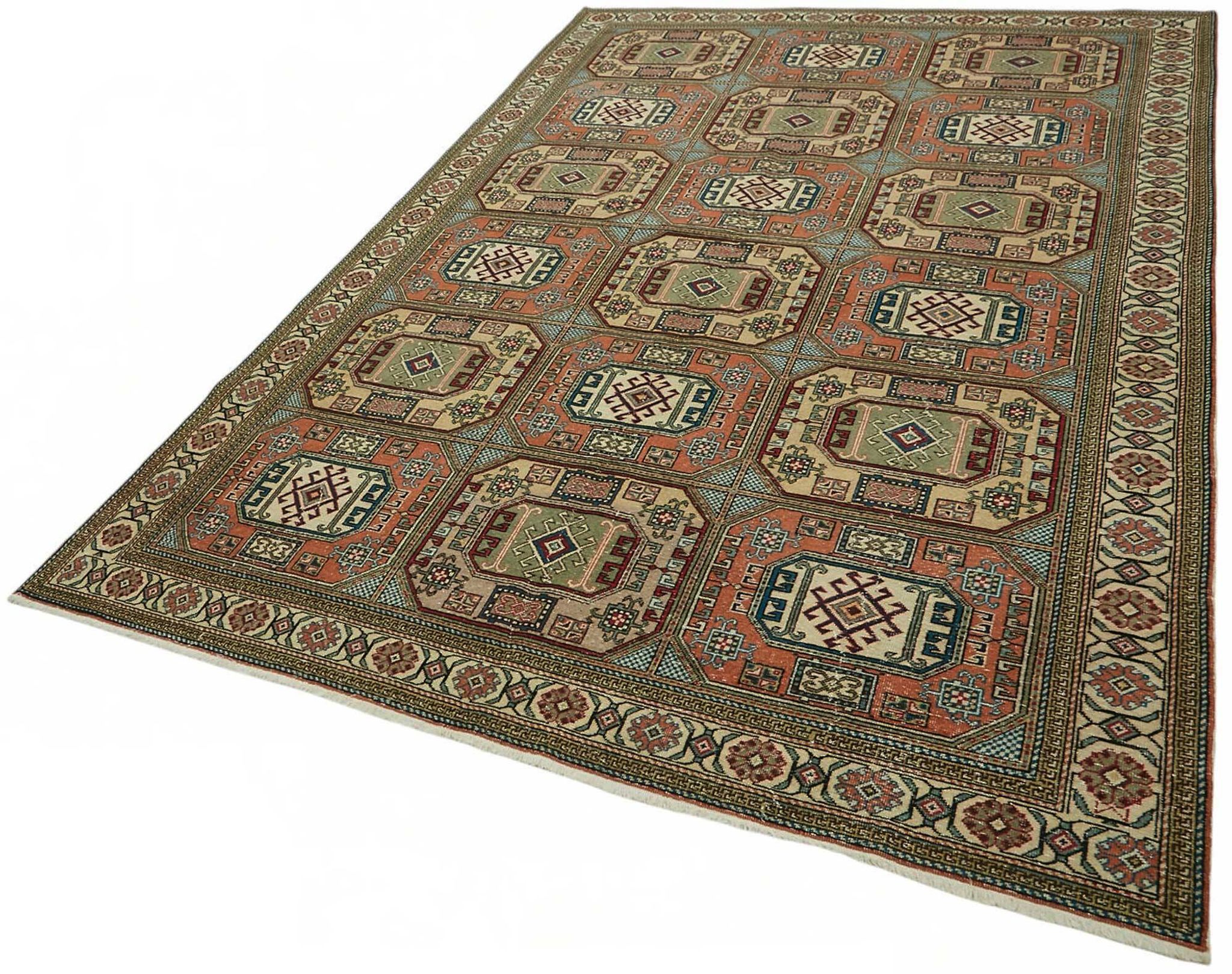 Tapis vintage en laine turque Kayseri 195 cm x 295 cm