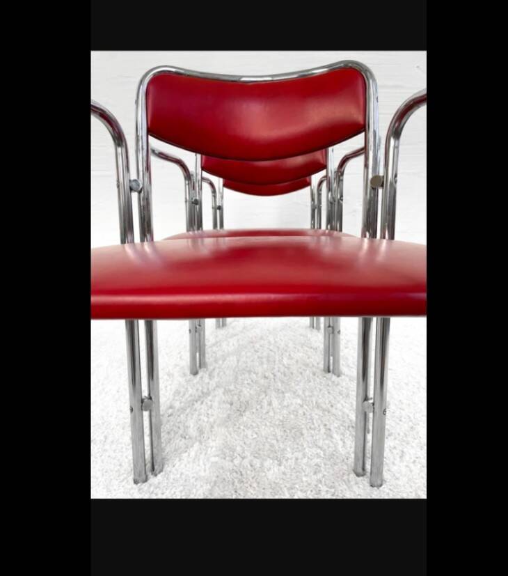 Set 4 mid century dining chairs
