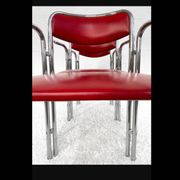 Ensemble de 4 chaises de salle à manger des années 50.