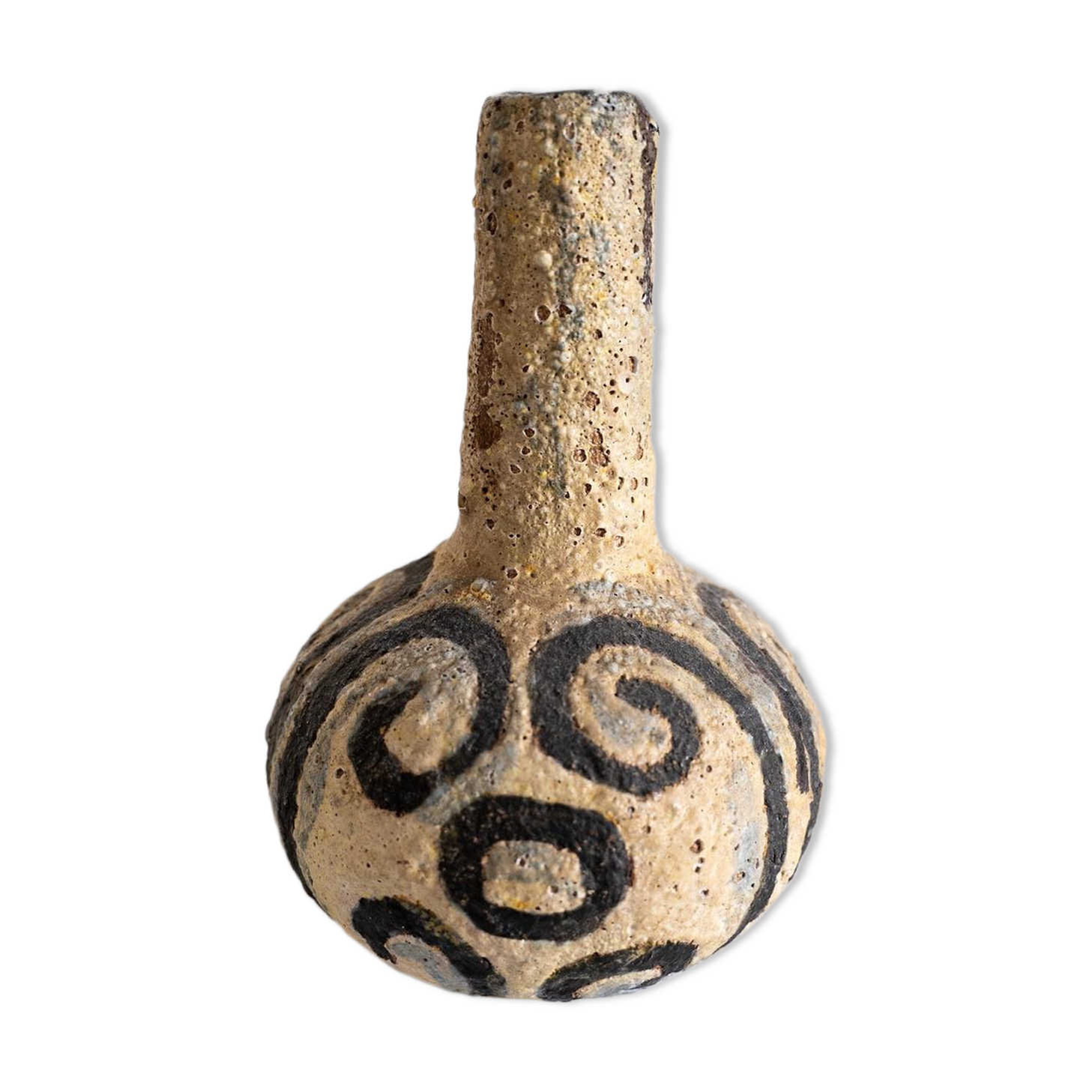 Vintage ceramic vase, signed, 50s