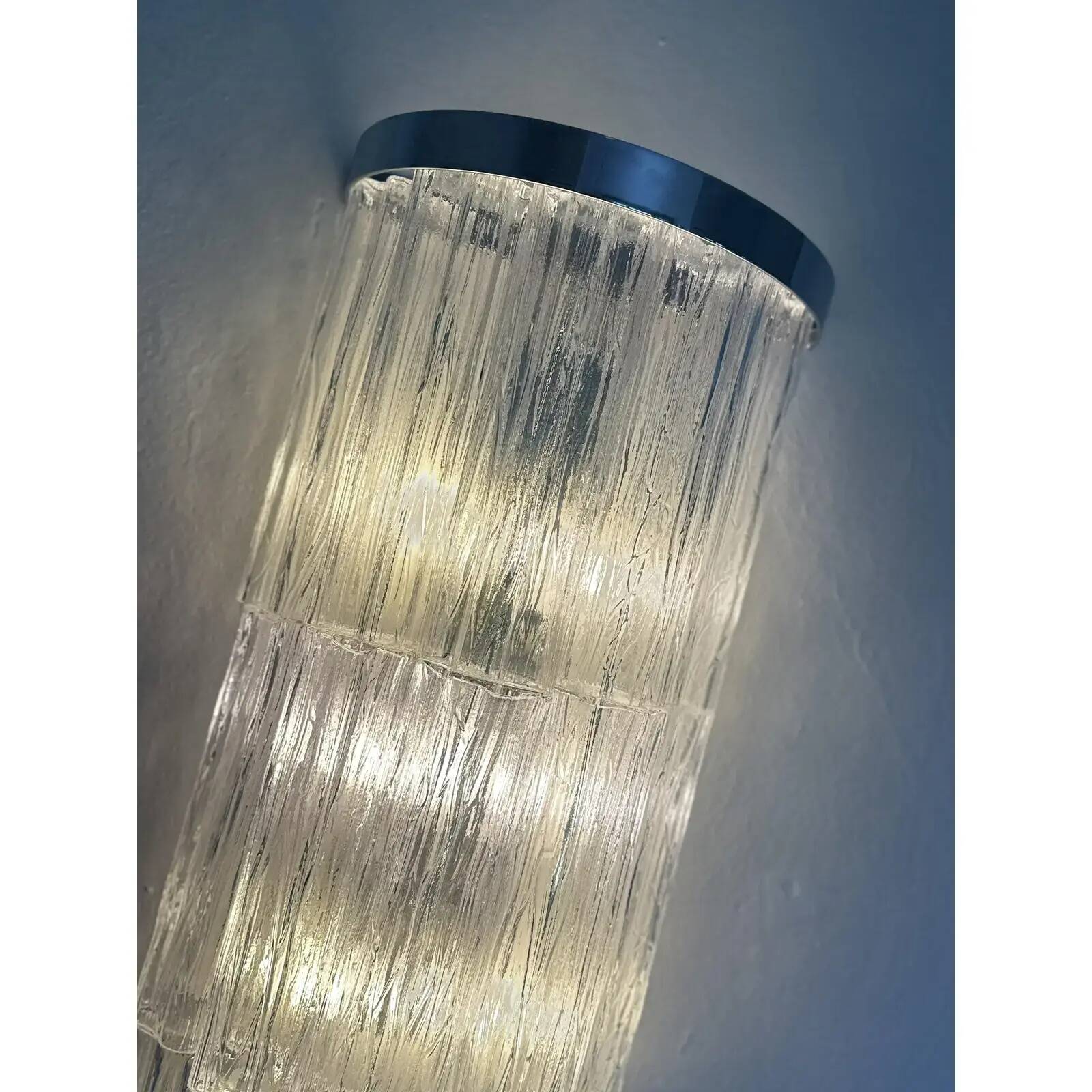 Pair of Contemporary Transparent “Tronchi” Wall Sconces
