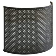 Half-moon antique wrought iron fire screen from the 19th century.