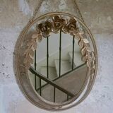 Vintage gold floral mirror
