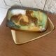 Gien earthenware butter dish slash country decor: deer, deer, forest
