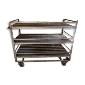 Industrial trolley 3 metal shelves