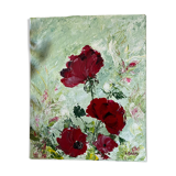 Oil on canvas flowers