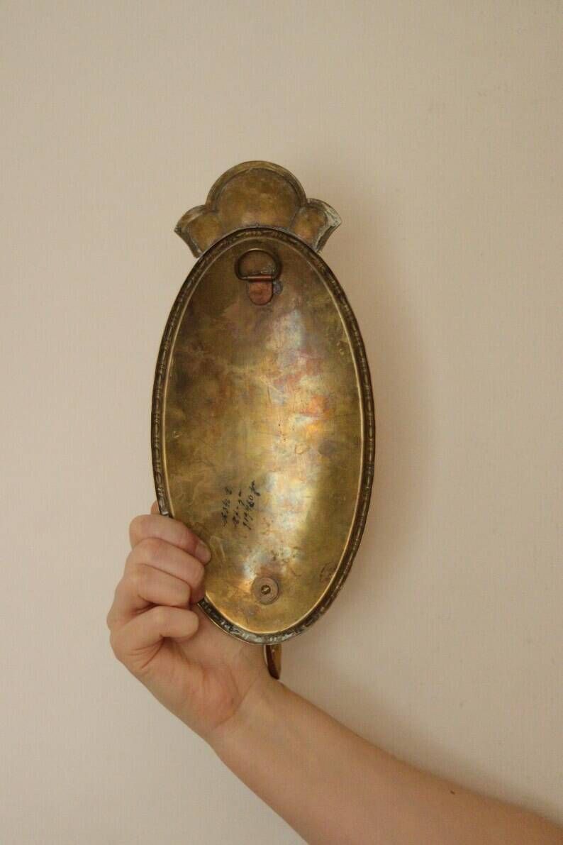 Pair of Swedish Mid-Century Brass Wall Sconces