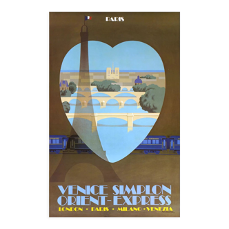 Affiche originale Venice Simplon  Paris
