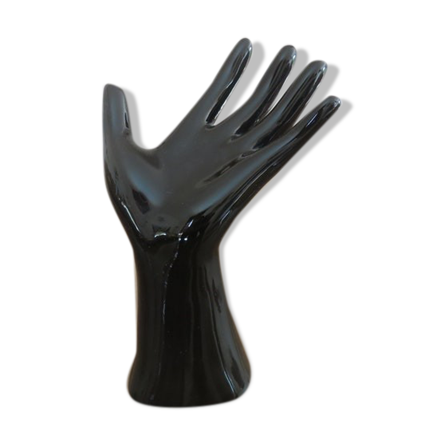 Black porcelain baguier hand 70s