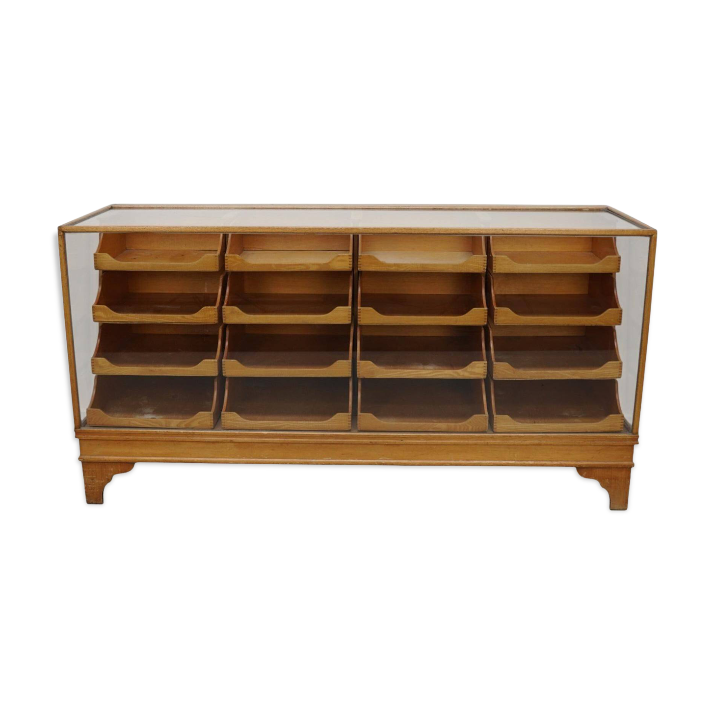 Antique Shop Counter in English Beech, circa 1920-1930