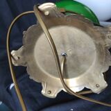 Lampe faience verte