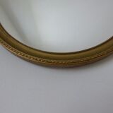 Round mirror gilded wall 60s 70s 23 cm