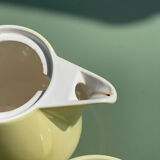 Yellow ceramic Melitta coffee maker and filter holder