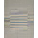 Blue cream wool kilim handwoven modern kilim flat-weave area rug-205x283cm