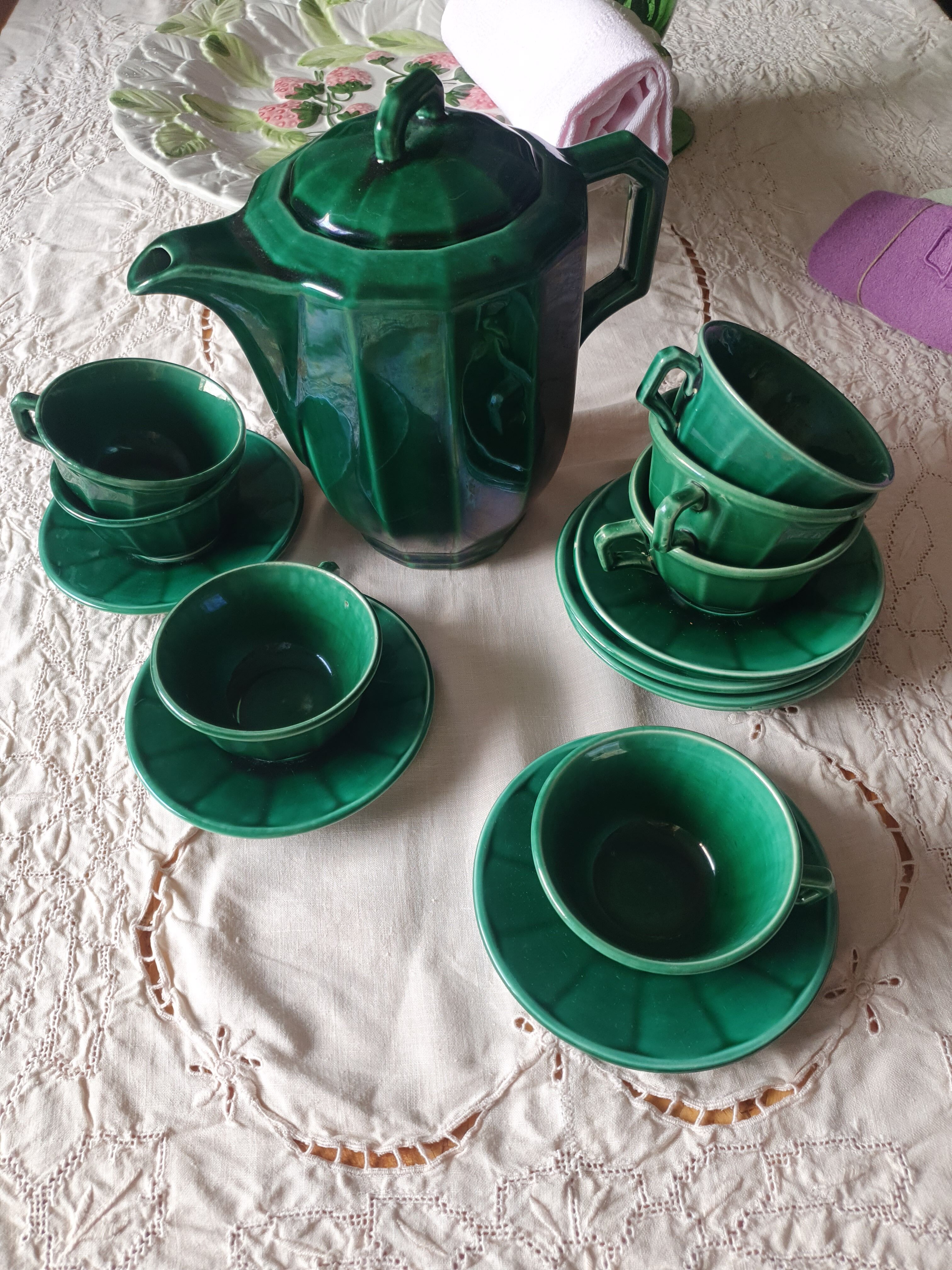 Service à café, thé art déco KG Lunéville