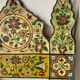 Antique wooden painted frame with flower motifs   88 cm x 47 cm