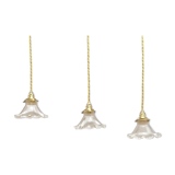 Lot of 3 Holophane tulip suspensions