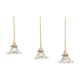 Lot of 3 Holophane tulip suspensions