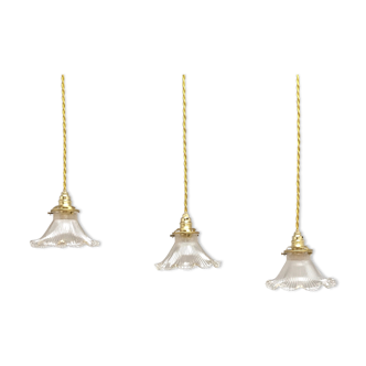 Lot of 3 Holophane tulip suspensions