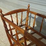 Solid walnut baby cot