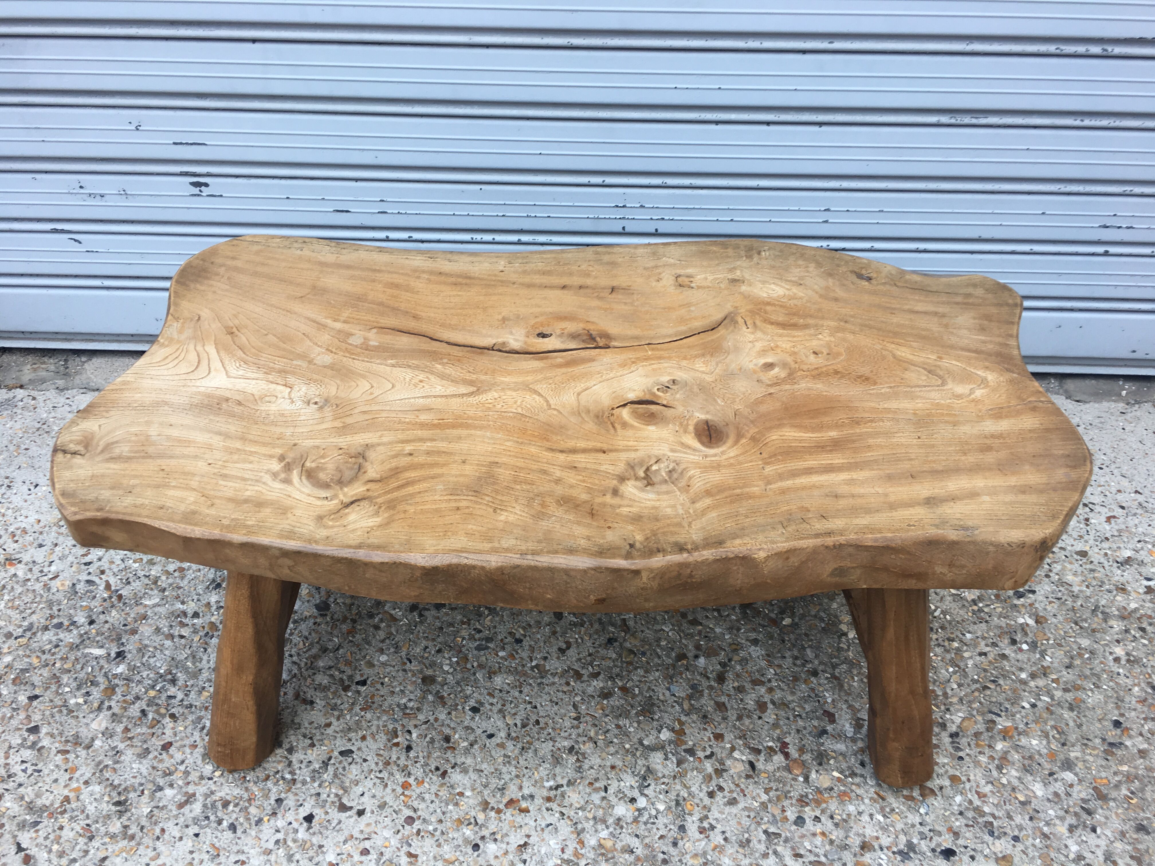 Massive elm coffee table