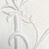 L J monogram embroidered sheet