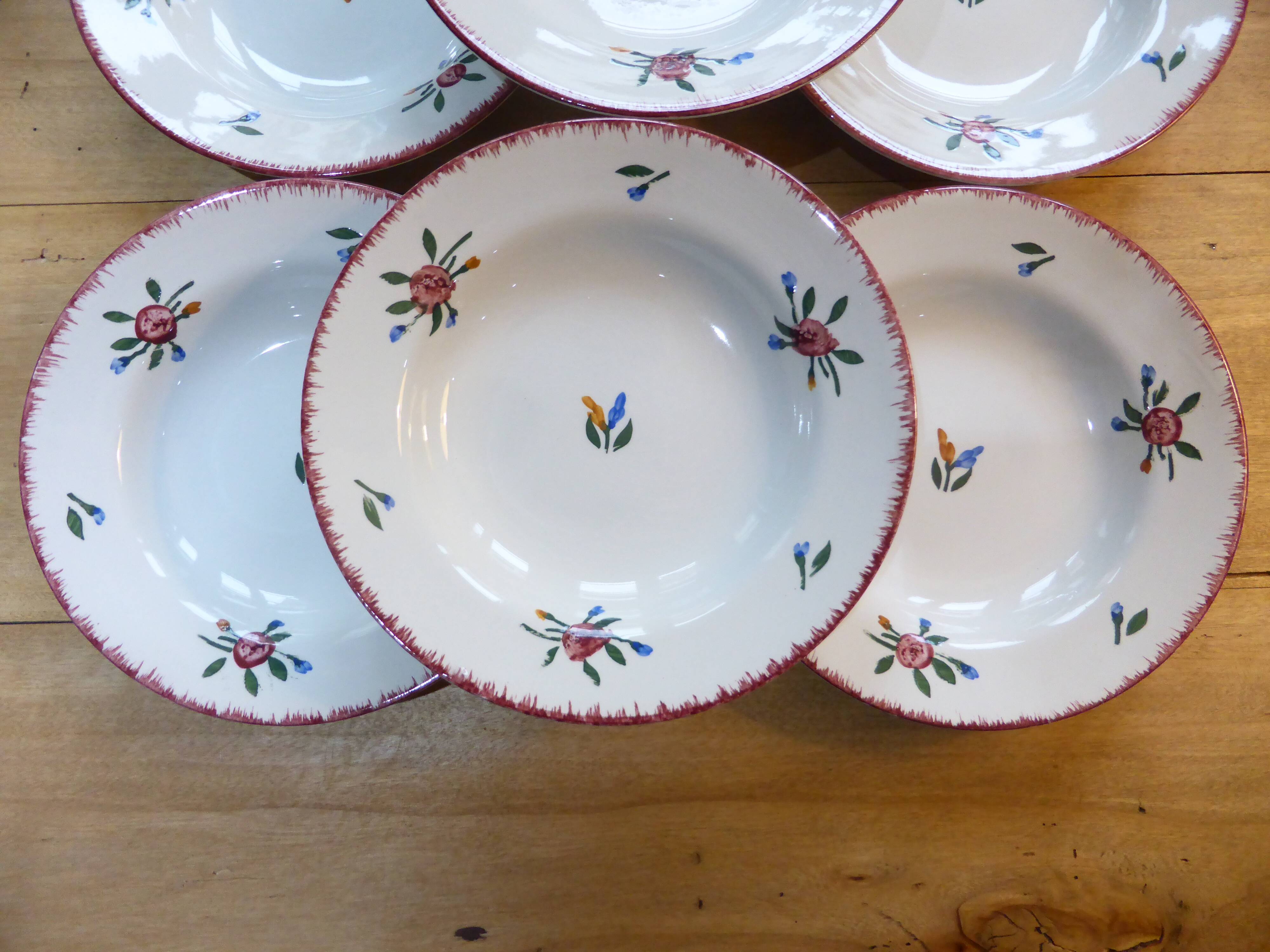 6 Hollow plates Digoin Sarreguemines model Didier