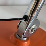 1960s vintage desk lamp Fase Faro Madrid orange - 52 cm
