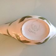 Moulin des Loups green tablecloth model gravy boat / 50s-60s