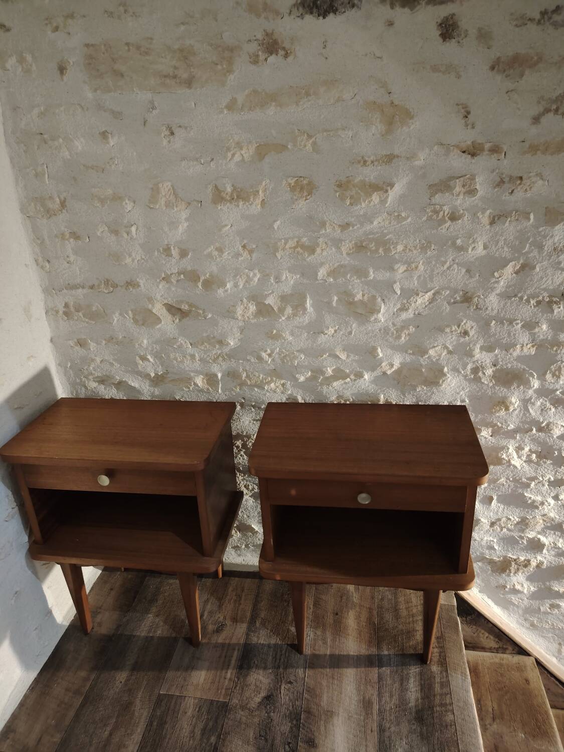 Pair of 70's bedside tables