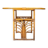 Art Deco bamboo wicker coffee table by Vivai del Sud, 1960s
