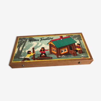 Jeu de construction vintage en bois "Maison forestière" Jeu Jura