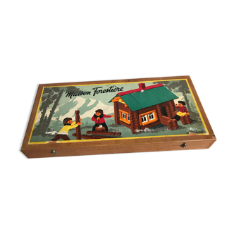 Jeu de construction vintage en bois "Maison forestière" Jeu Jura