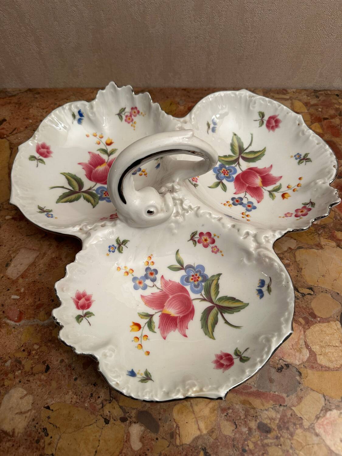 Serving dish for hors d'oeuvres, porcelain from Limoges - 1950s