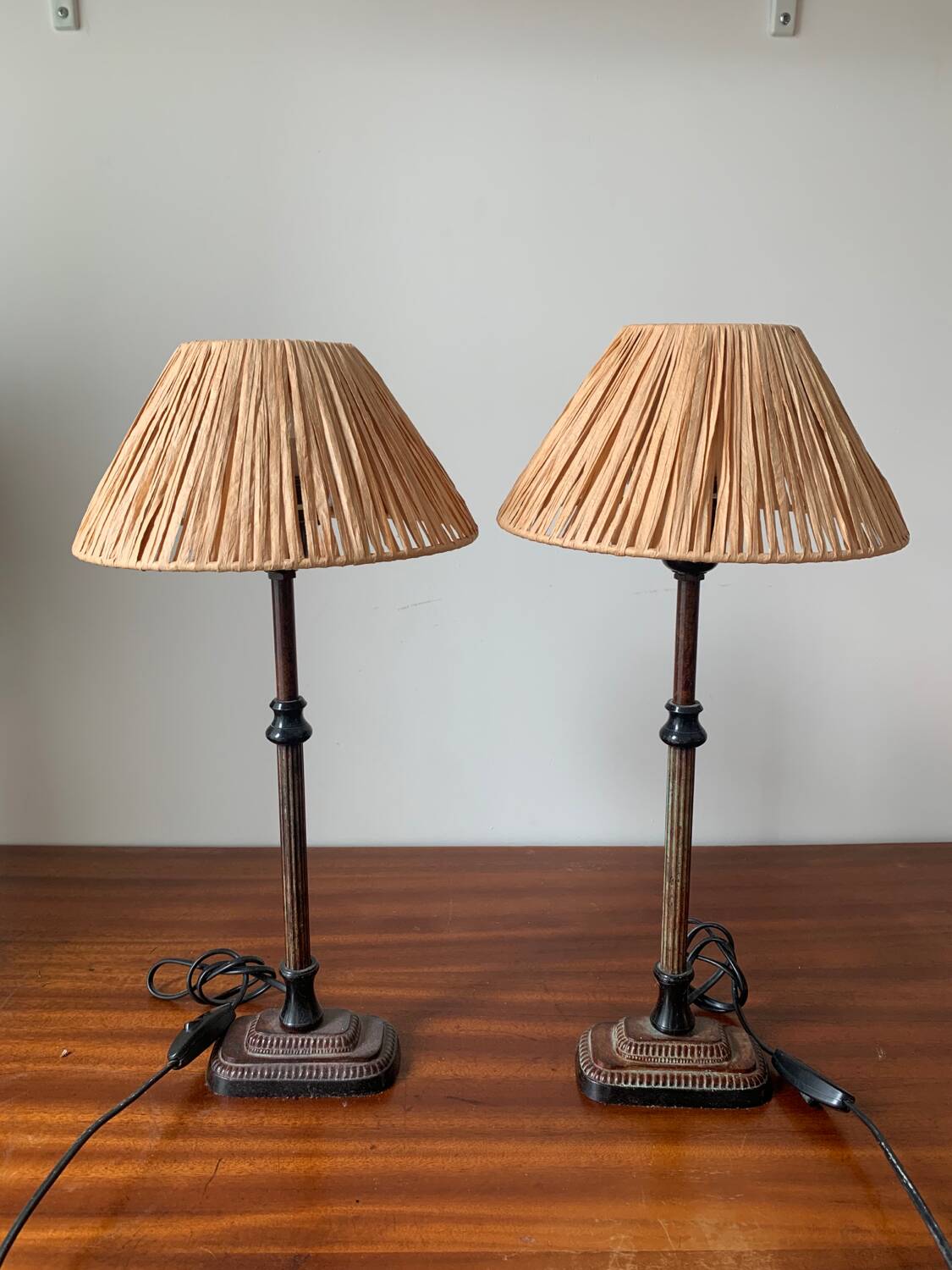 Pair of bedside lamps