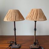 Pair of bedside lamps