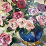 Oil painting on canvas signed, dimensions: height - 49 cm - width - 44 cm -