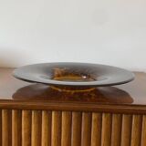 Hollywood regency brass and tortoiseshell lucite tray, Guzzini Italy 1970s