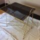 Side table wearing vinyl or journals