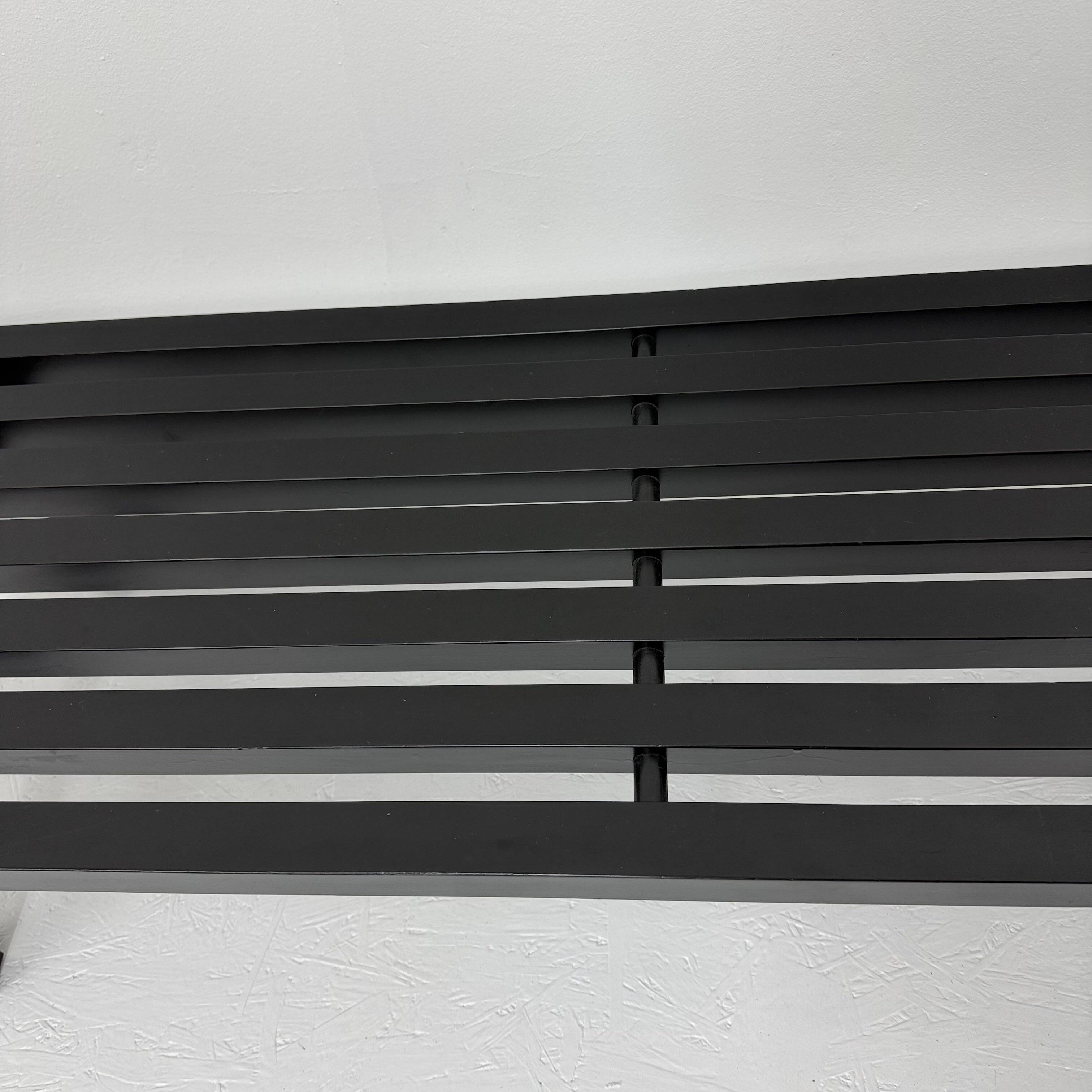 Mid-century slatted wooden bench Martin Visser style , 1970’s