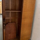 Art Deco style walnut mirrored wardrobe