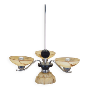 lustre danois en verre,