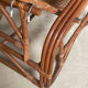 Mid-century adjustable rattan lounge chair with retractable footrest, Japan