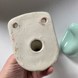 Patères en porcelaine vert pastel