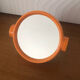 Orange plastic makeup mirror Vintage year 70