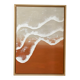 Terracotta and beige relief wave painting