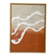 Terracotta and beige relief wave painting