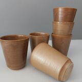 Ensemble de gobelets en grès estampillé digoin