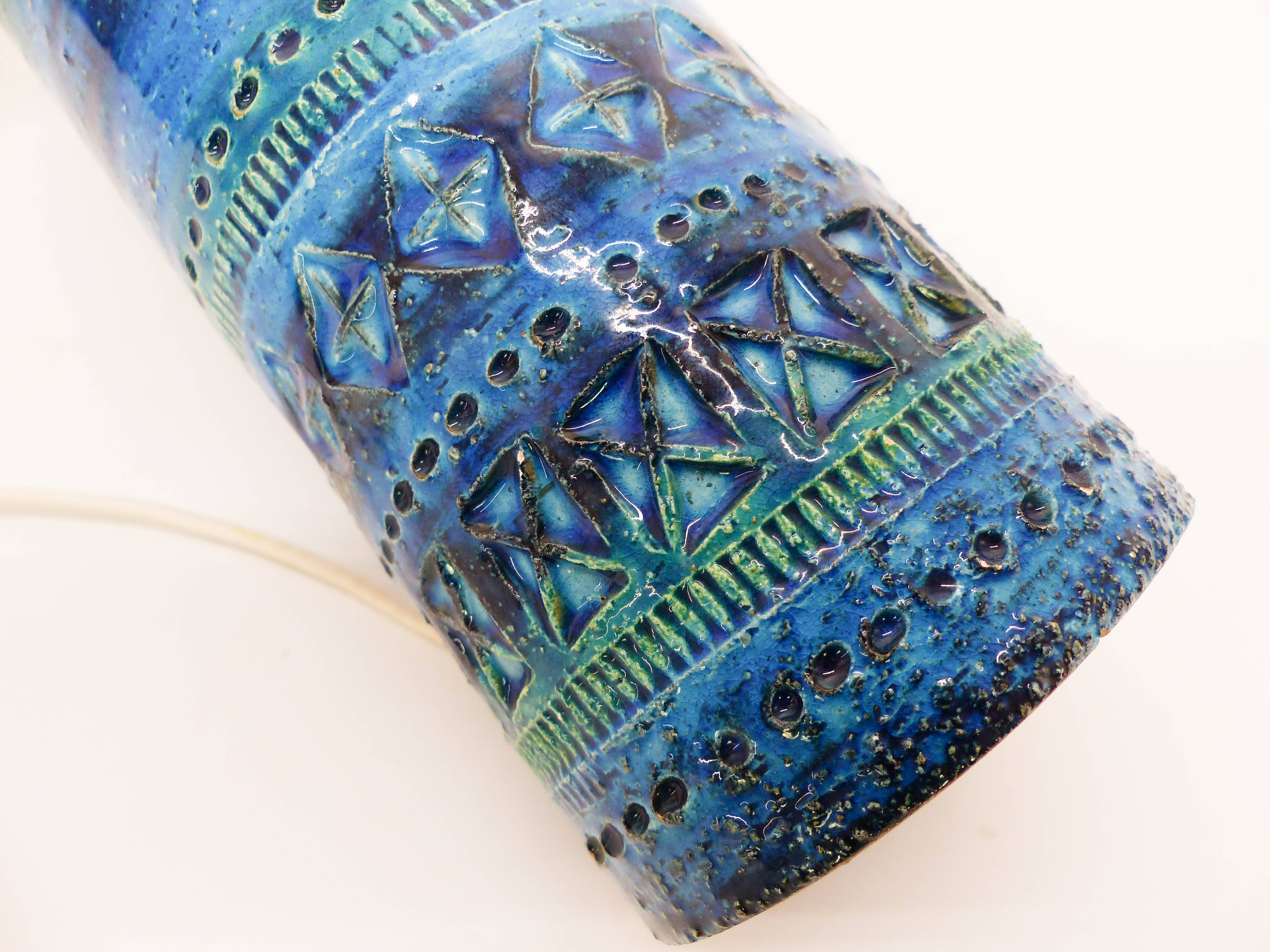 Rimini blue roller lamp Aldo Londi for Bitossi 1960